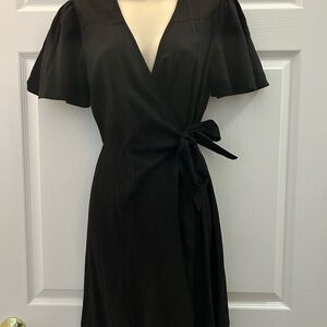 Band of the free black wrap dress